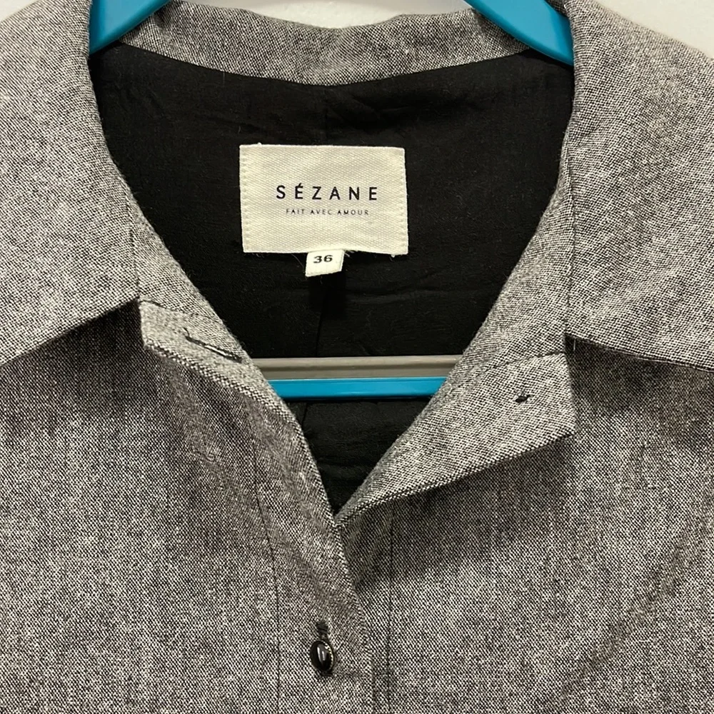 Sezane Grey Camilla Dress, 4 (36) - Picture 4 of 6